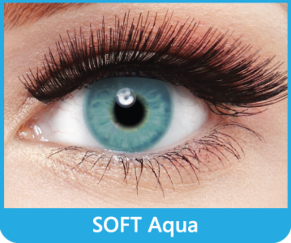 SoftColours - Aqua (2 mesačné šošovky) - nedioptrické - poškodený obal