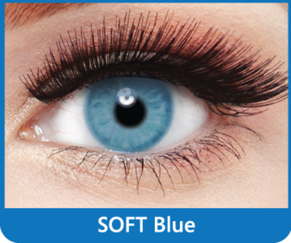 SoftColours - Blue (2 mesačné šošovky) - nedioptrické - poškodený obal