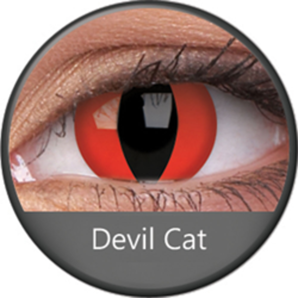 ColourVue Crazy šošovky - Devil Cat (2 ks ročné) - nedioptrické