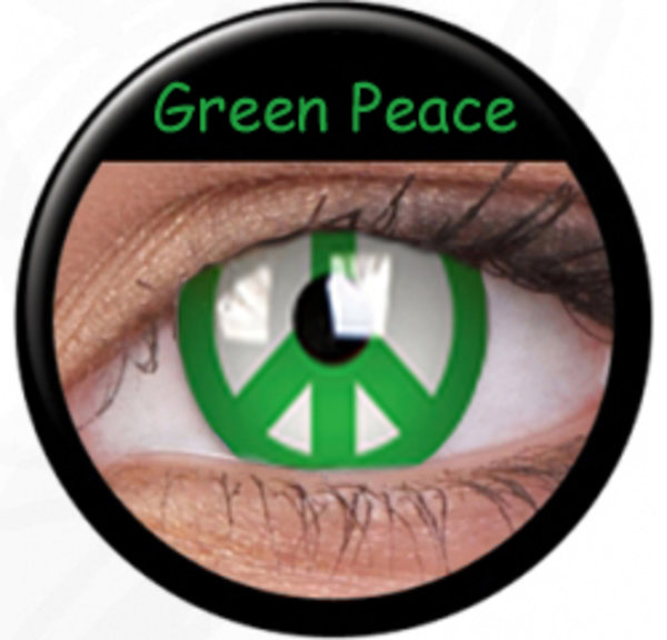 Phantasee Crazy šošovky - Green Peace (2 ks ročné) - nedioptrické
