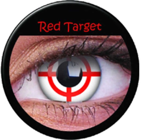 ColourVue Crazy šošovky - Red Target (2 ks ročné) - nedioptrické