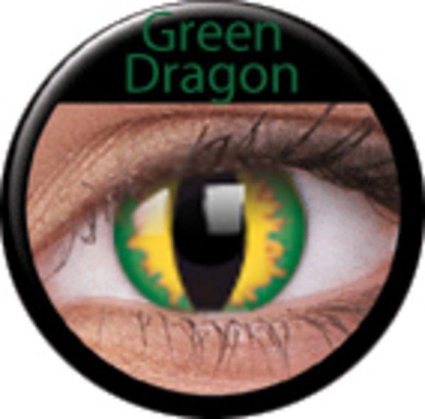 ColourVue Crazy šošovky - Green dragon (2 ks trojmesačné) - nedioptrické - exp.11/2016