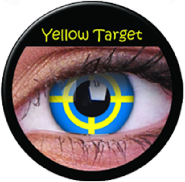 ColourVue Crazy šošovky - Yellow Target (2 ks trojmesačné) - nedioptrické