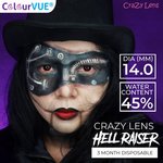 ColourVue Crazy šošovky - Hellraiser (2 ks ročné) - nedioptrické