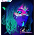 ColourVue Crazy šošovky UV svietiace -  Electric Blue (2 ks ročné) - nedioptrické