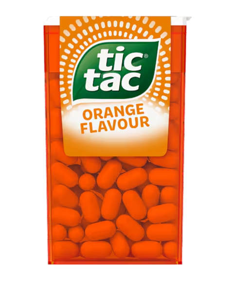 Tic TAc s pomarančovou príchuťou 18g