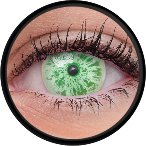 ColorVue Crazy šošovky UV svietiace - Glow Ice Green (2 ks ročné) - nedioptrické