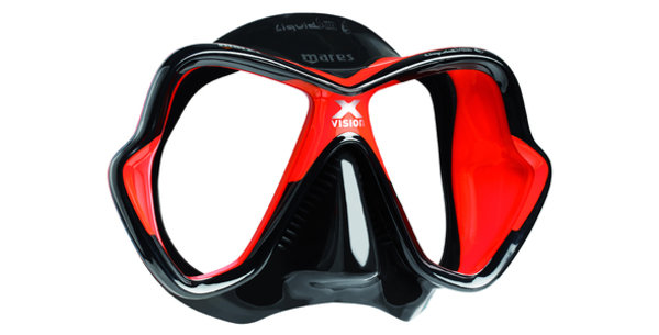 Maska MARES X-Vision LiquidSkin čierno-červená