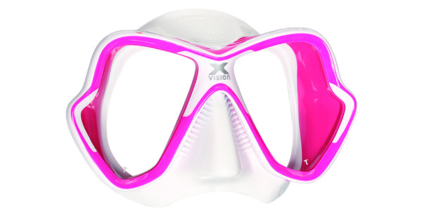 Maska MARES X-Vision LiquidSkin bielo-ružová