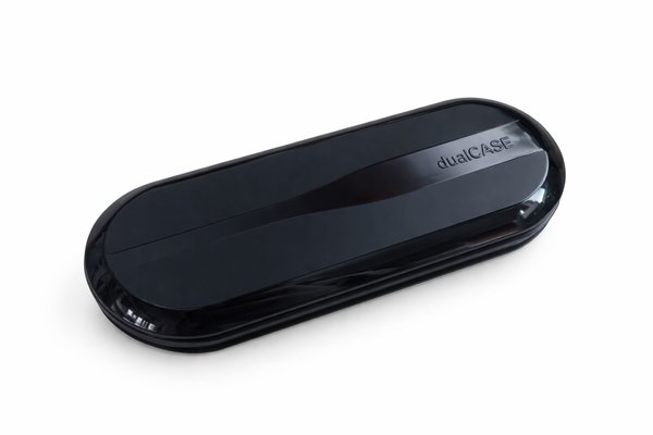 Duopúzdro na okuliare a šošovky - čierne