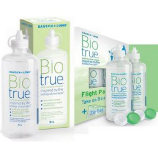 Biotrue 300ml s puzdrom + Flight Pack 2x60 ml