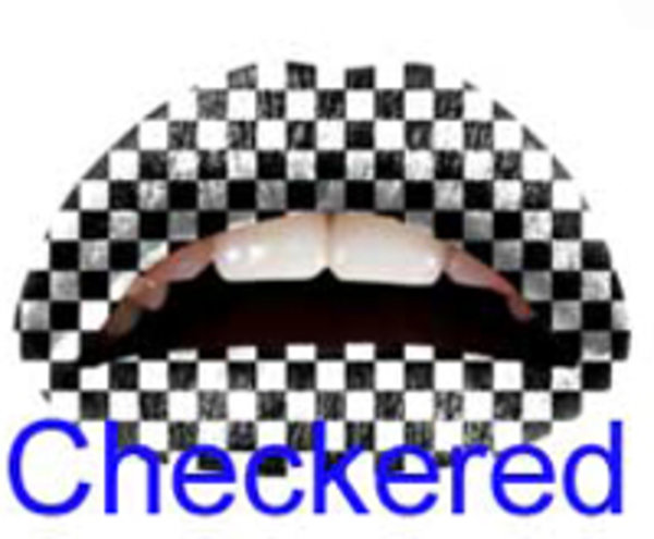 Samolepka na pery - Checkered