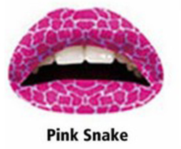 Samolepka na pery - Pink Snake