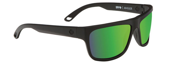 SPY slnečné okuliare Angler Matte Black - Happy bronze / green spectra - polarizačné