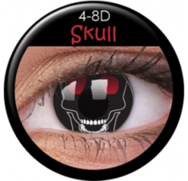 ColourVue CRAZY ŠOŠOVKY - Skull (2 ks trojmesačné) - nedioptrické