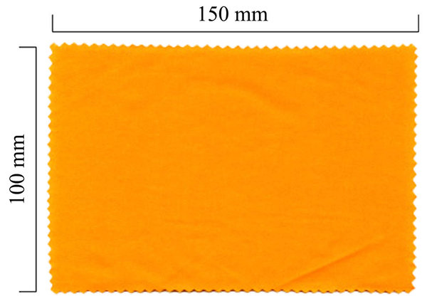Handričku na okuliare z mikrovlákna jednofarebný - oranžový 100x150