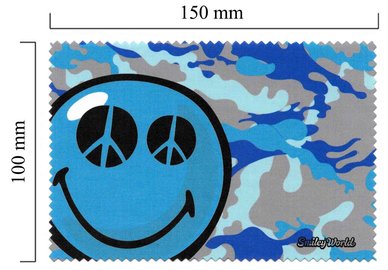 Handričku na okuliare z mikrovlákna Smiley - Modré