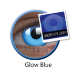 ColorVue Crazy šošovky UV svietiace - Glow Blue (2 ks ročné) - nedioptrické