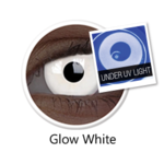 ColourVue Crazy šošovky UV svietiace - Glow White (Magic)  (2 ks ročné) - nedioptrické