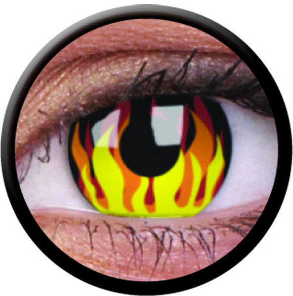 ColourVue Crazy šošovky - Flame Hot (2 ks trojmesačné) - nedioptrické
