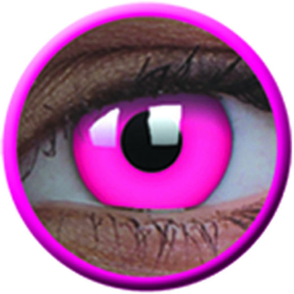 ColourVue Crazy šošovky UV svietiace - Glow Pink (2 ks ročné) - nedioptrické-poškodený obal